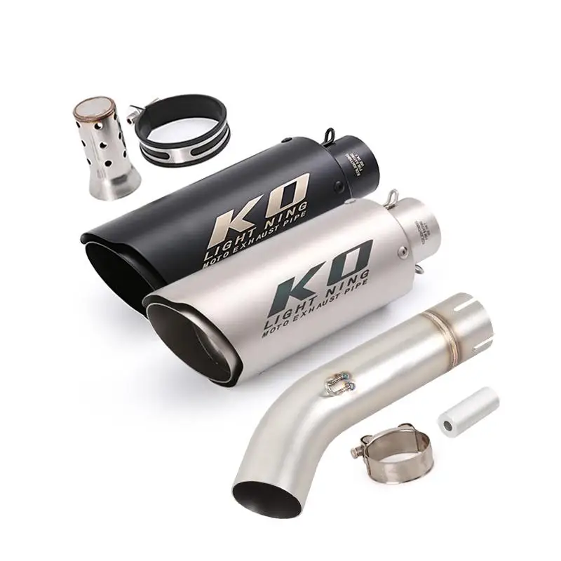 

For Lexmoto LXR125 LXR 125SE LXR380 2019-2025 Motorcycle Exhaust System Mid Link Pipe 51mm Muffler Stainless Steel Escape
