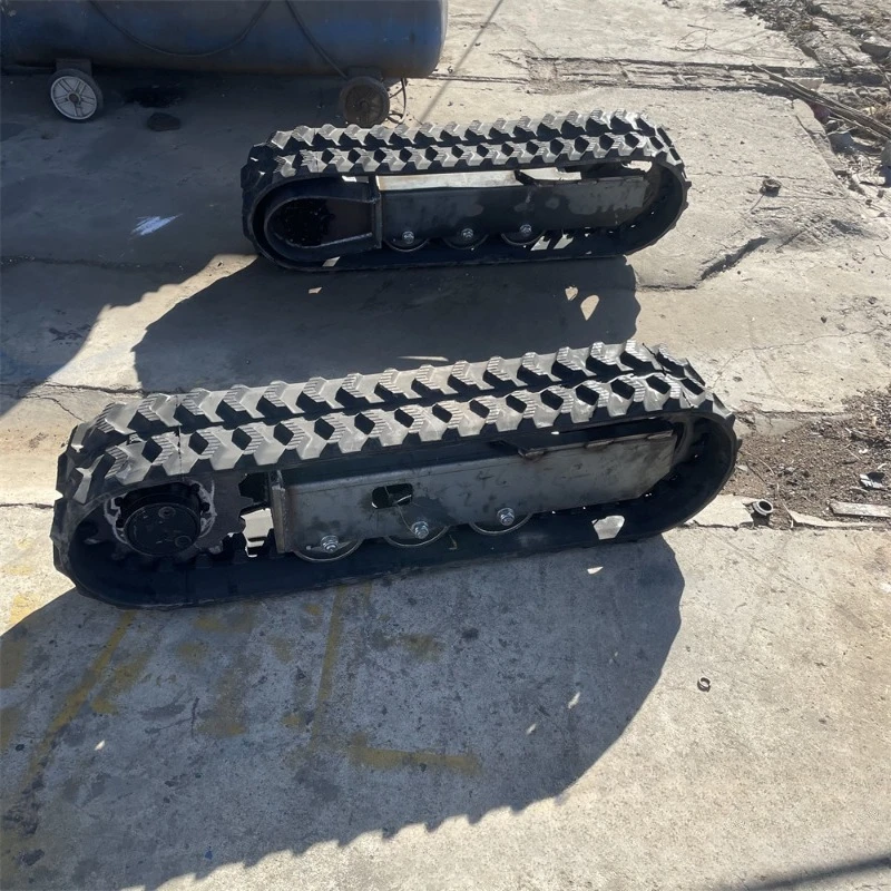 

Hydraulic walking chassis, rubber track assembly manufacturer, small agricultural chassis motor drive mini dig