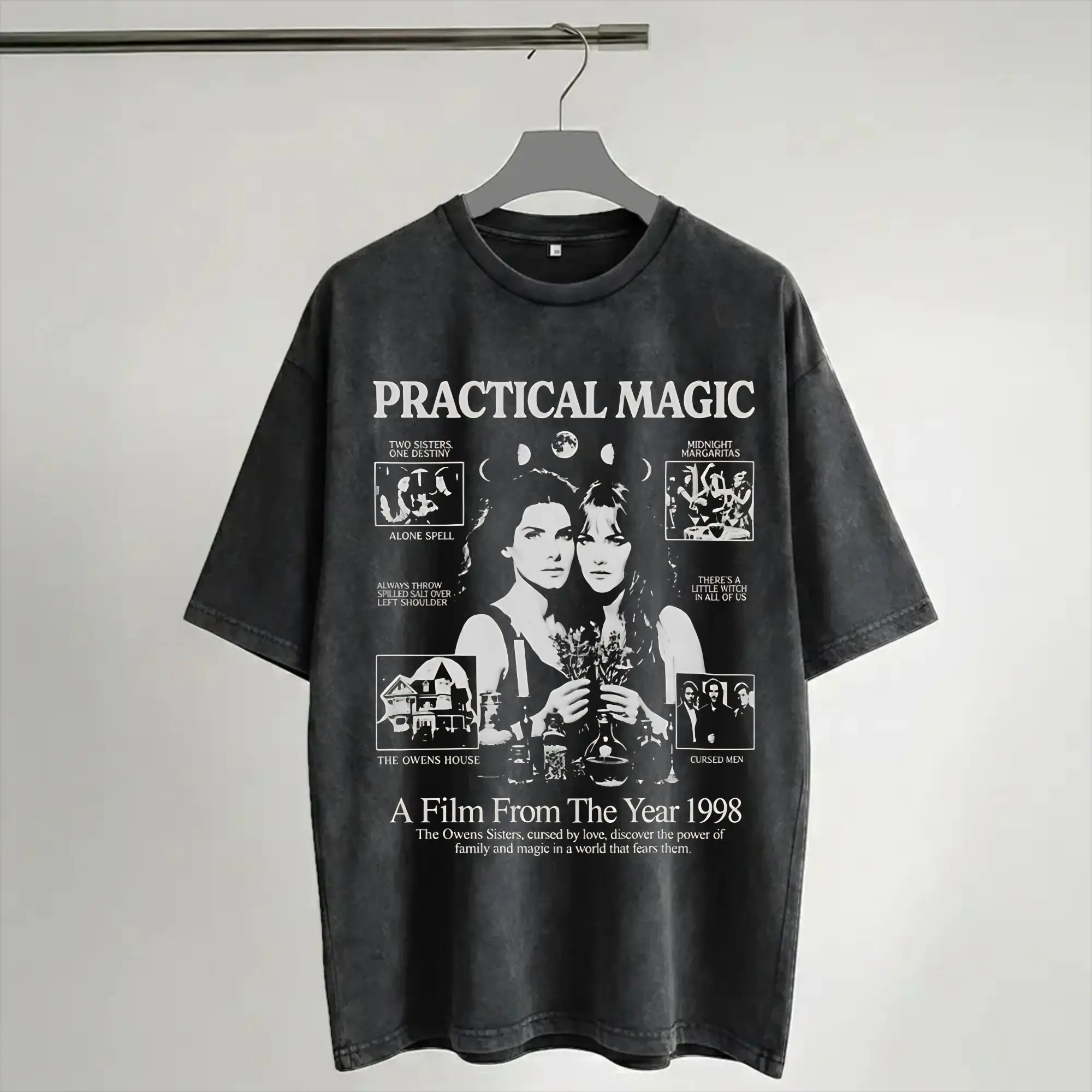 Practical Magic Owens Sisters Witchy Sisterhood 1998 Movie Midnight Margaritas Outfit Washed T Shirts Men Women Streetwear