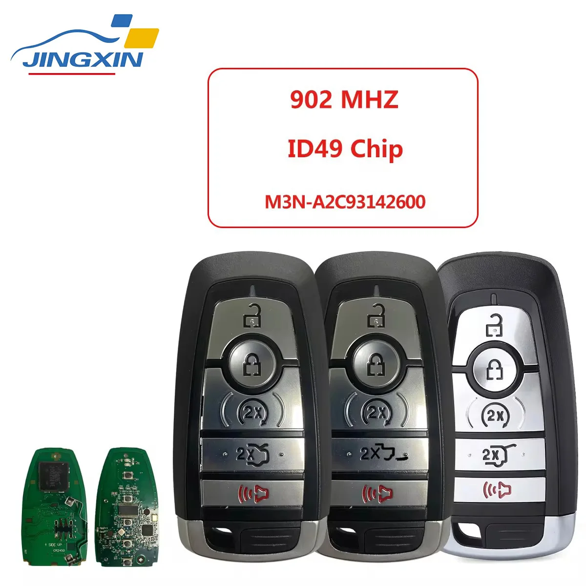 

Jingxin M3N-A2C93142600 902MHz ID49 Chip Car Remote car Key For Ford Edge Fusion Expedition Explorer Mustang F Series 2017-2020