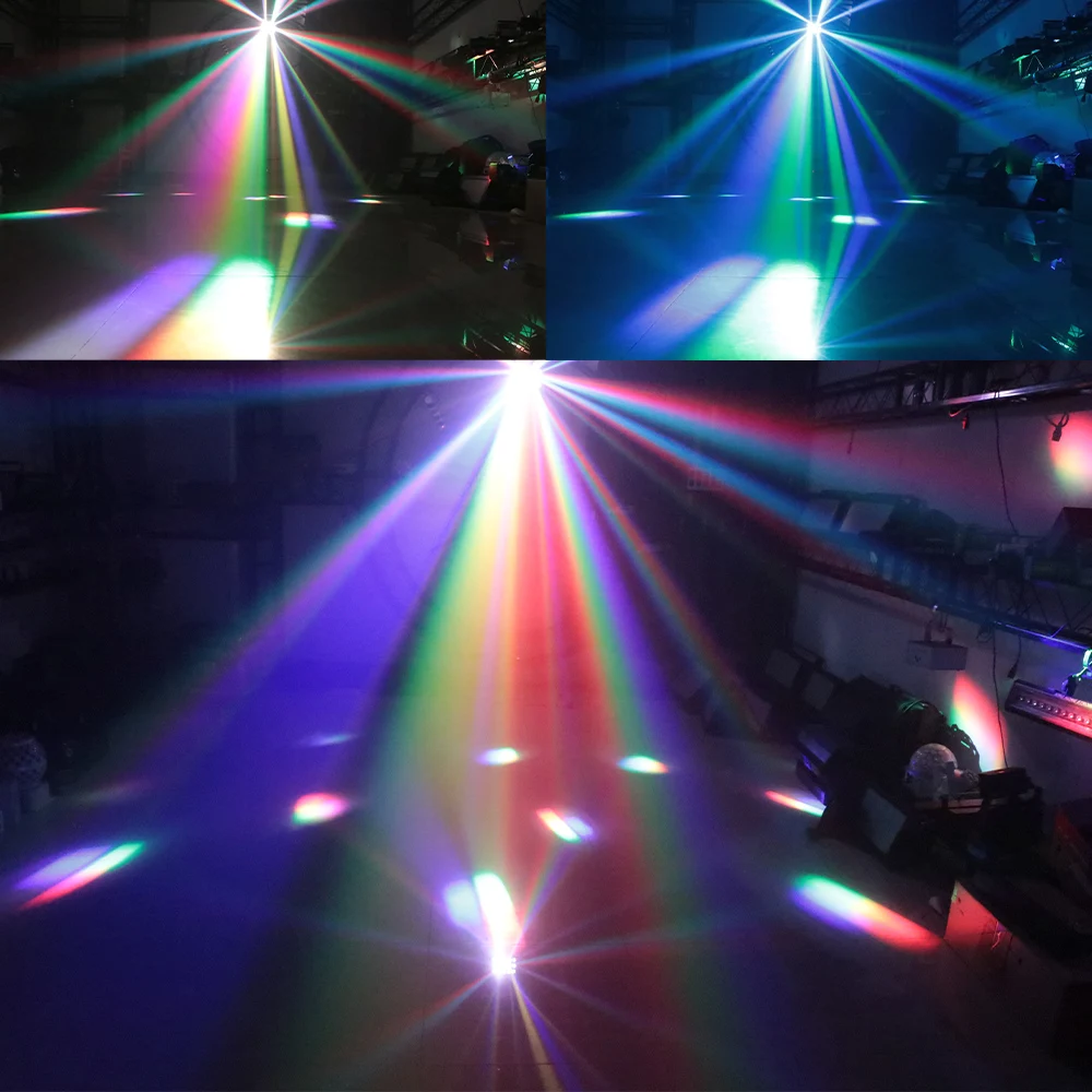 RGBW DMX512 التحكم LED شعاع فراشة ضوء المرحلة ستروب تأثير ديسكو DJ ديسكو بار KTV الإضاءة الاسمية الزفاف الديكور مصباح