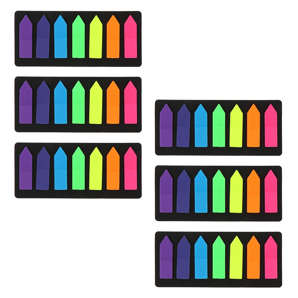 

6Sets Colorful Arrow Memo Stickers Label Decals For Home Office Index Pads Tearable Notepads Lightweight Easy Carry