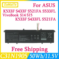 C31N1905 Laptop Battery For ASUS K533F S433FL S521FA S533FL V533F For VivoBook S14 S433 M433 S433FL VivoBook S15  S533 S533EQ