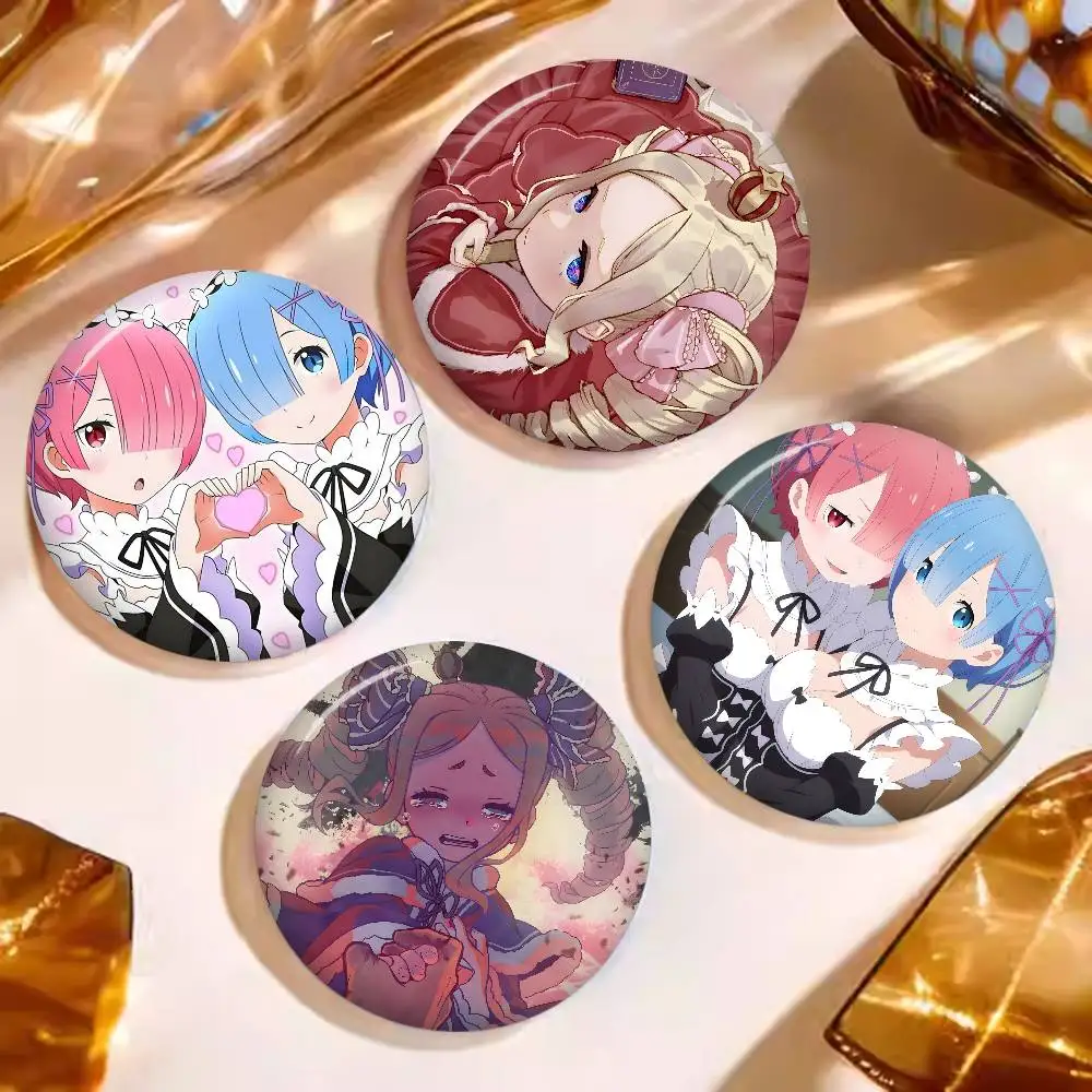 R-Re Z-Zero A-Anime Anime Button Pin Handmade Brooch for Clothes Cartoon Badge Backpack Decoration Jewelry Accessories