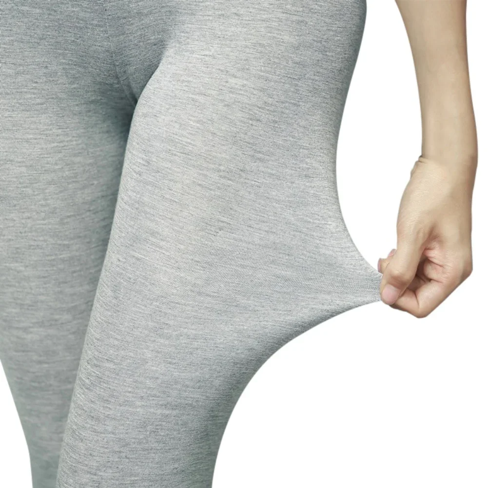 Leggings autunnali sottili a vita alta in cotone modale morbido elastico traspirante che assorbe il sudore pantaloni da indossare esterni LOIKJ1 HEUYX1