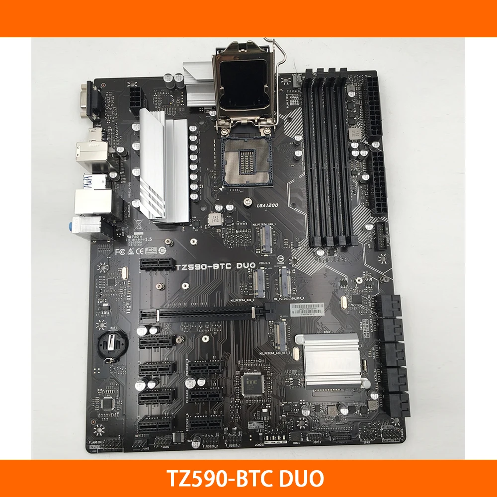 

For Biostar Motherboard TZ590-BTC DUO Z590 LGA1200 6Gb/s Support 10th/11th CPU Micro ATX DDR4 PCIe 3.0 128GB