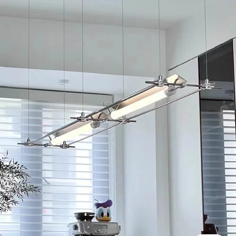 

Designer restaurant chandelier minimalist studio cashier front desk art bar one-word Mazar lamp