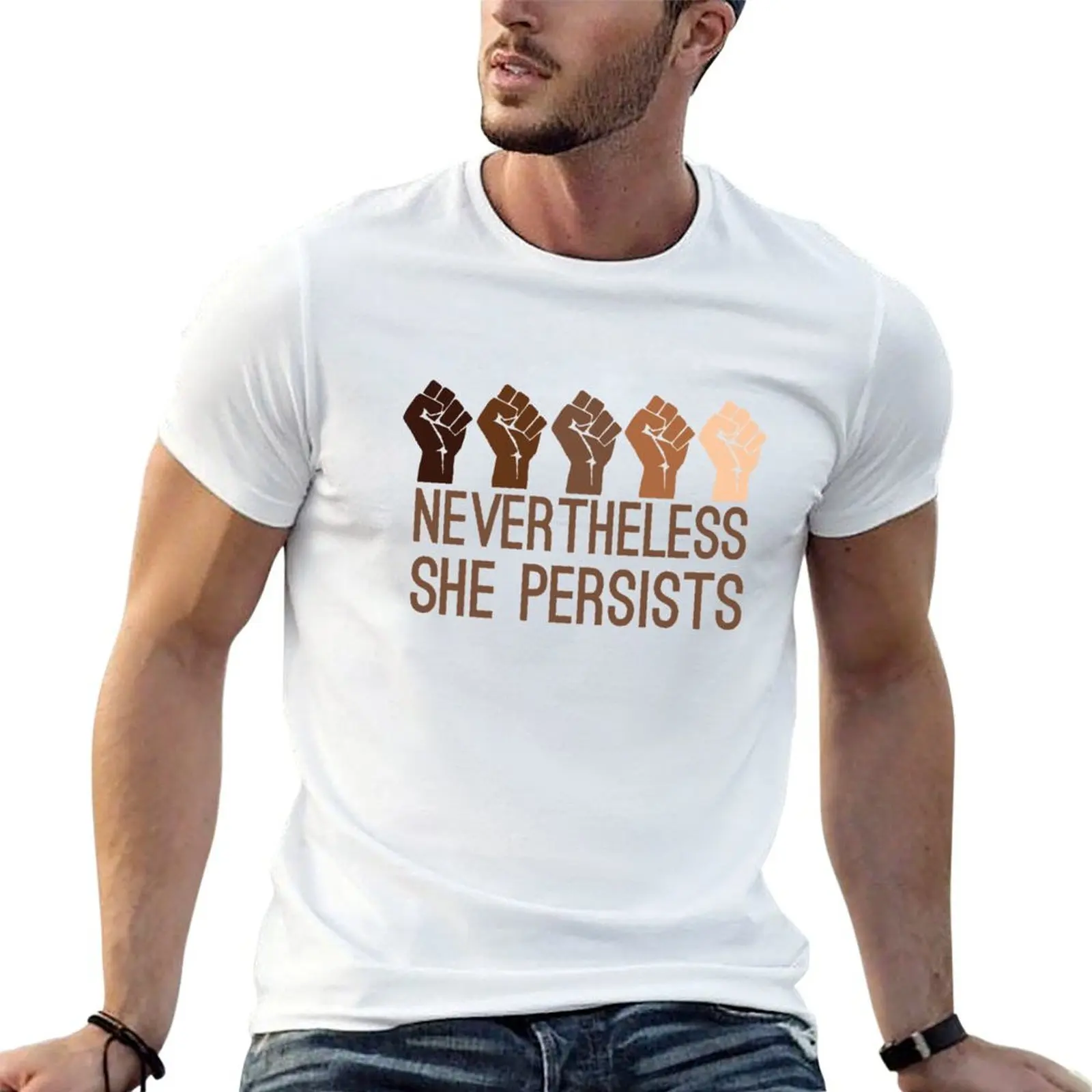 T-shirt « Malgré tout, elle persiste » grande taille coupe ample