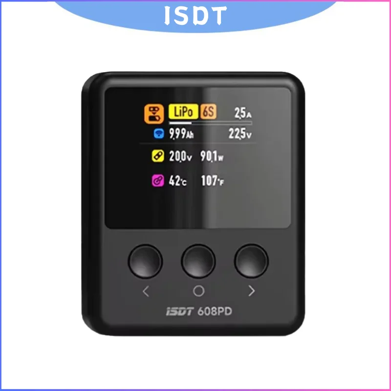 

ISDT 608PD Lipo Balance Зарядное устройство Разрядник 240 Вт/10 А постоянного тока и 140 Вт/5 А PD Интеллектуальное цифровое зарядное устройство для LiPo/LiFe/LiHV RC аккумуляторов
