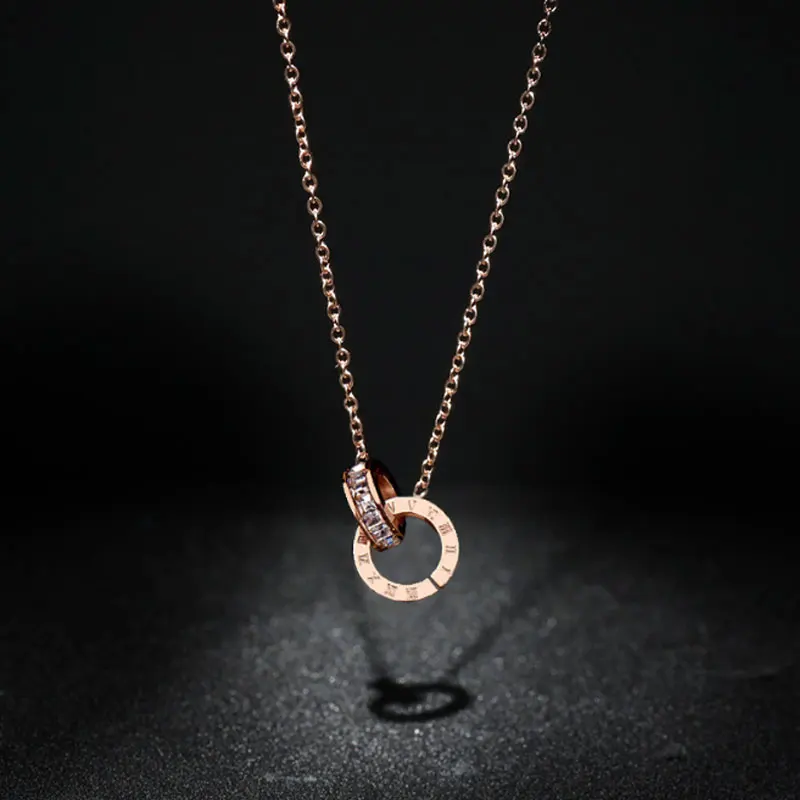 Classic Design Famous Brand Roman Numerals Pendant Necklace for Woman Woman Necklace Luxury Jewelry Female Top Qu Wholesale