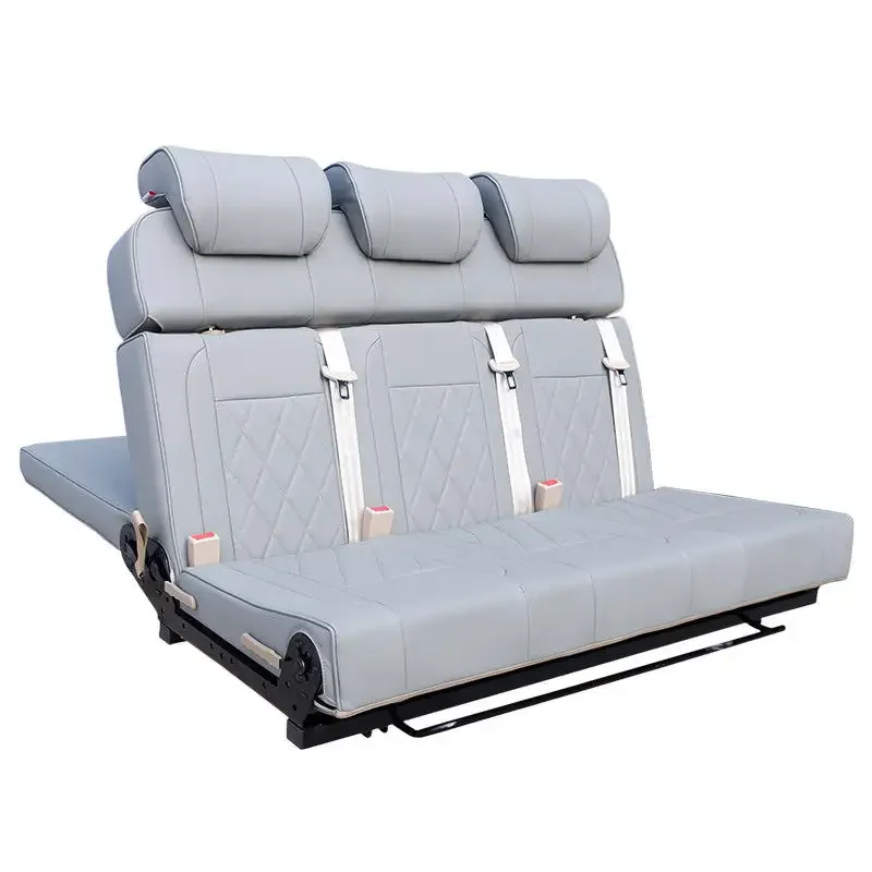 Triple Person Seat Customized Modified RV Passenger Seat Bed Comfortable Adjustable Folding Sofa Seat Ideal for RVs Camper Van