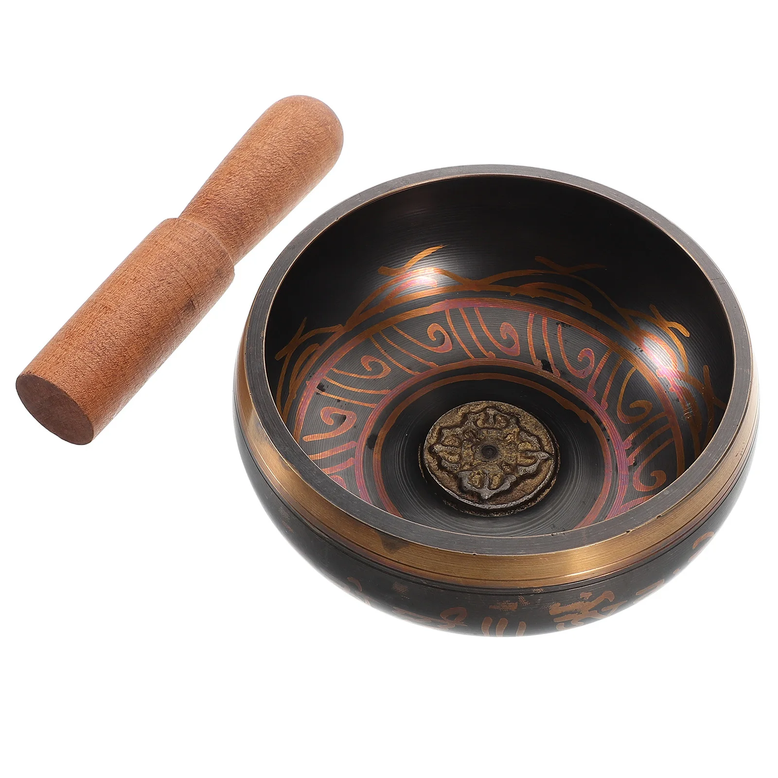 

1Set 11.5cm Handcrafted Tibetan Singing Bowl Copper Sound Bowl for Buddhist Meditation Yoga Relaxation Music