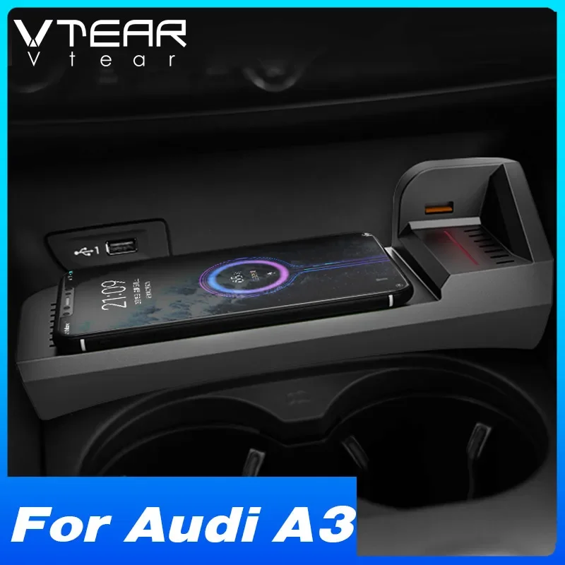 

For Audi A3 8v (2014-2020) Wireless Car Charger - Fast Charging Mobile Phone Panel Adapter |Interior Modification Accessory