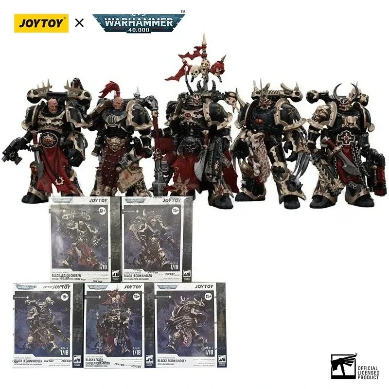

100%Original JOYTOY 1/18 Action Figure 40K Chaos Space Marines Black Legion Chosen Anime Collection Military in Stock