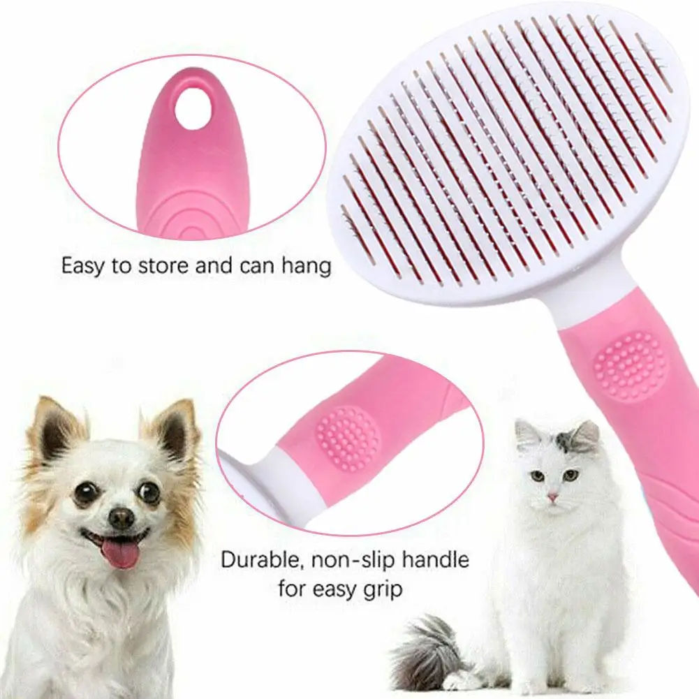 Pet Hair Remover Dog Brush Cat Comb Animal Grooming Comb Dogs Cat Supplies Steel Tools Stainless Accessories Beauty V2S4