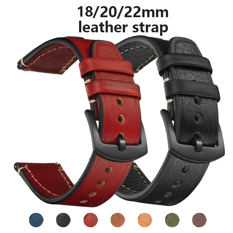 Quick Release Vintage Watch Strap for Rolex Genuine Leather Wrist Straps 18 20mm 22mm Men Women Watch Bracelet Watch Accessories