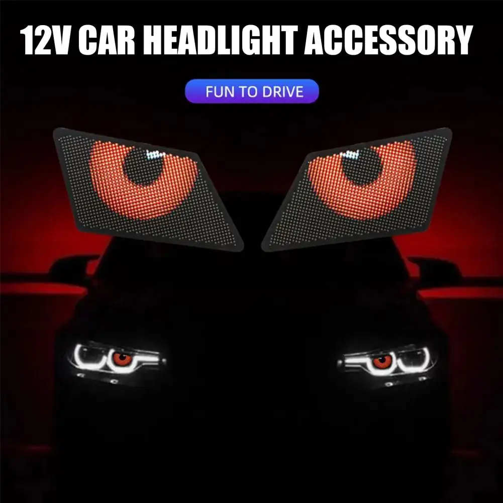 Demon Eyes Light 5V/12V Car Headlight LED Dynamic Demon Eye Headlights Set Adjustable Eye Pattern with Ribbon Cable Car Lights