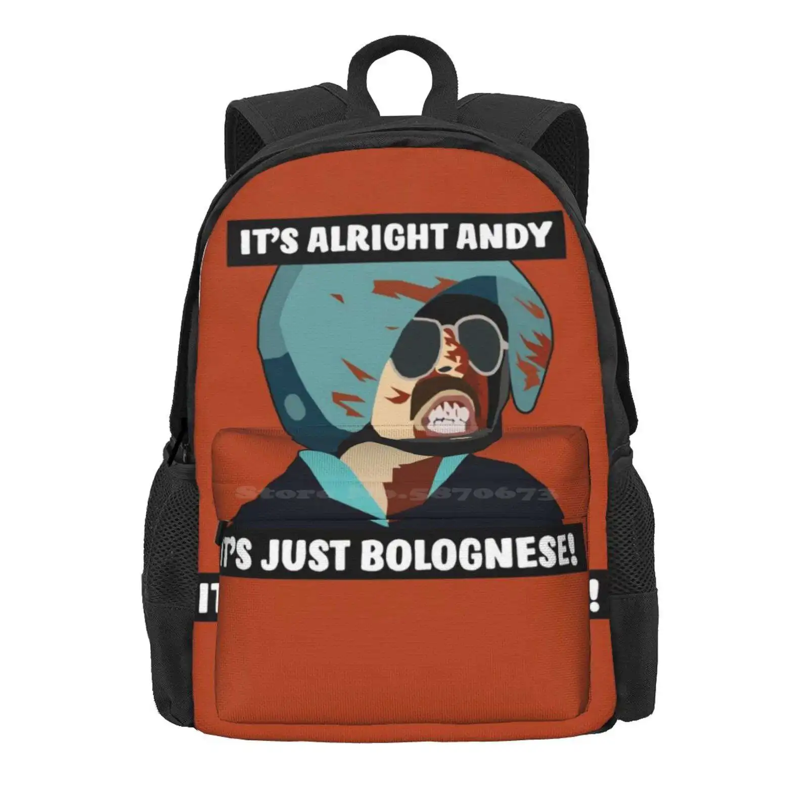 Hot Fuzz - It'S Just Bolognese! Hot Sale Schoolbag Backpack Fashion Bags Hot Fuzz Quote Edgar Wright Simon Pegg Nick Frost Hot