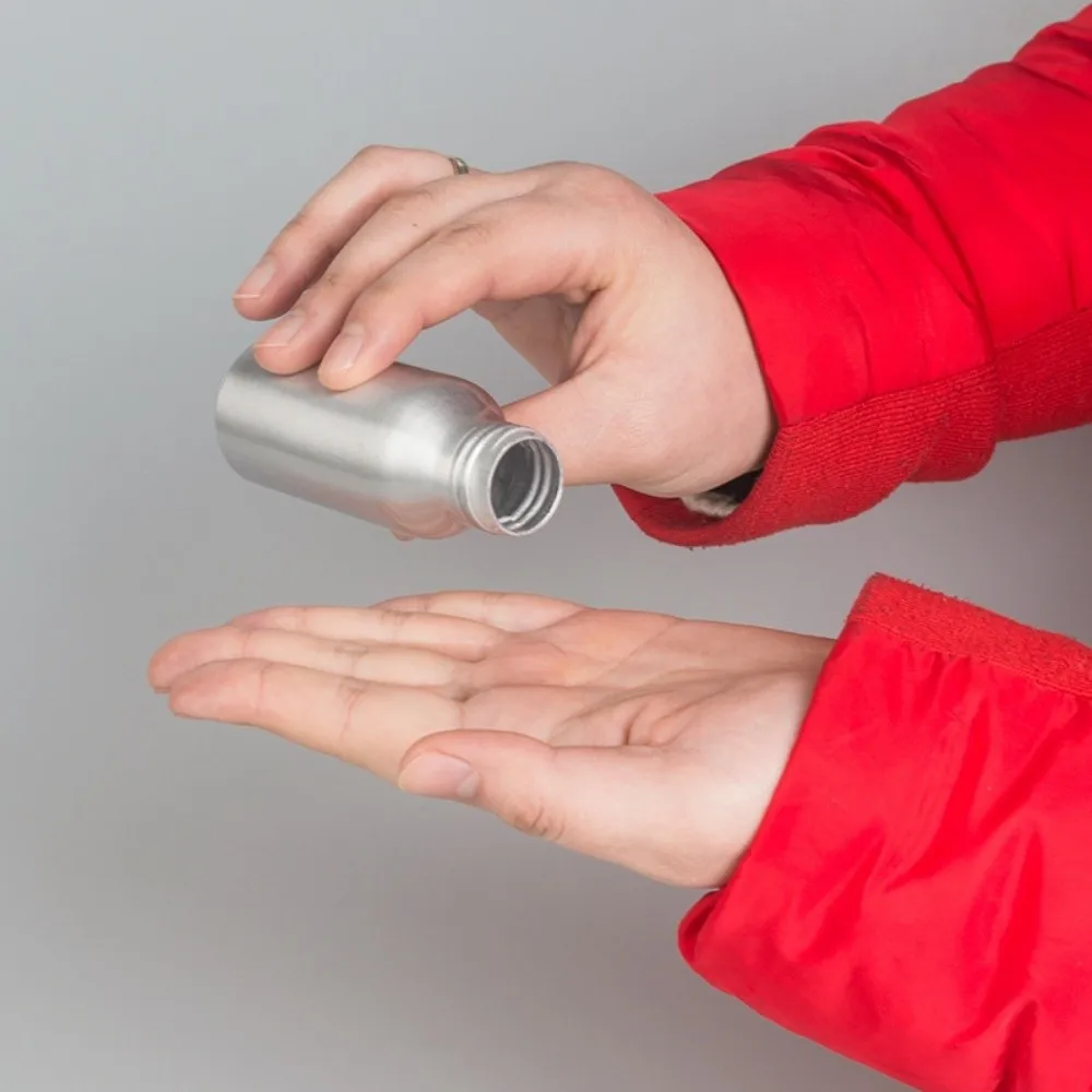 Portable 30ml-500ml Aluminum Bottle Reusable with Screw Cap Silver Aluminum Cans Empty Refillable Travel Bottles Shampoo