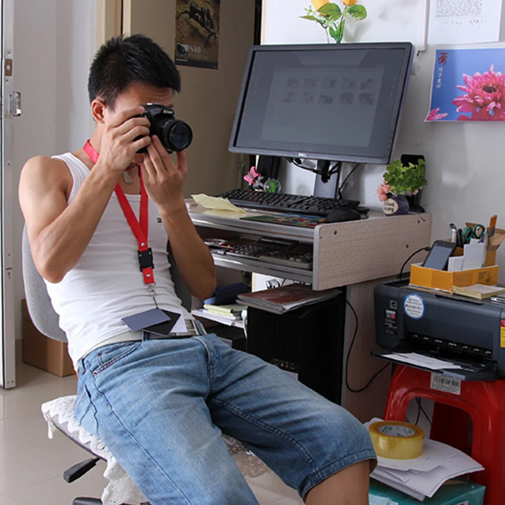 디지털 카메라 화이트 블랙 그레이 밸런스 카드, 목 스트랩 포함, 사진 액세서리, 18 도 소형 그레이 카드, 3 in 1