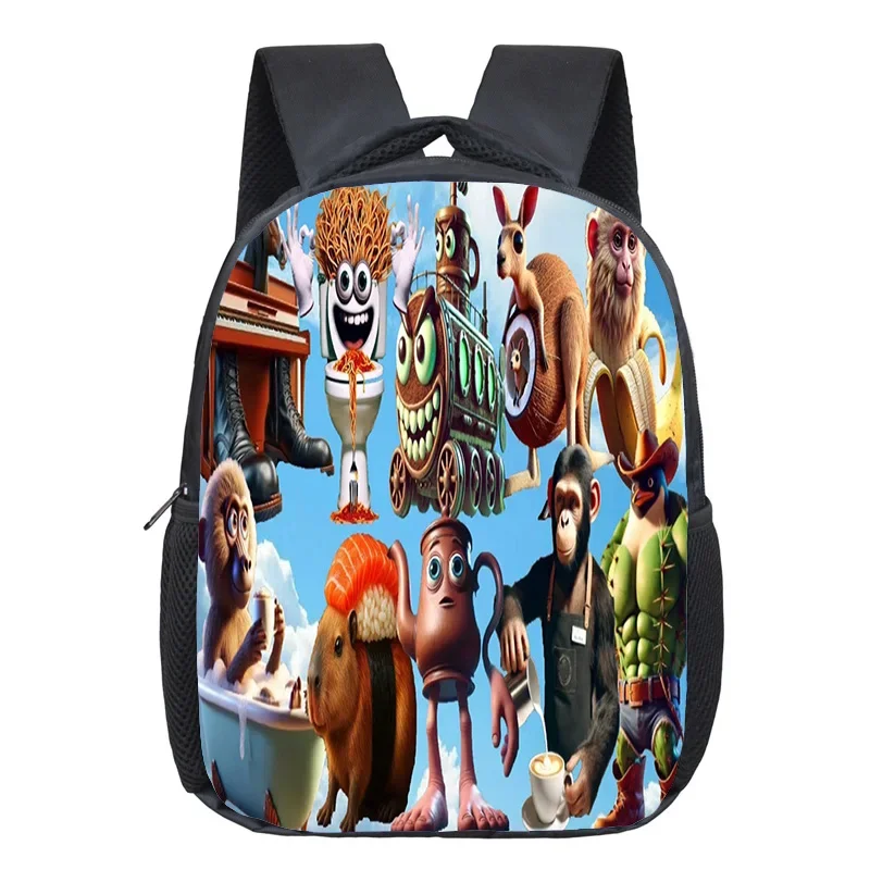 Hot Game Italian Brainrot Cartoon Schoolbag Boy Girl Casual Backpack Child Anime Knapsack Tung Sahur Pattern Backpacks Mochila