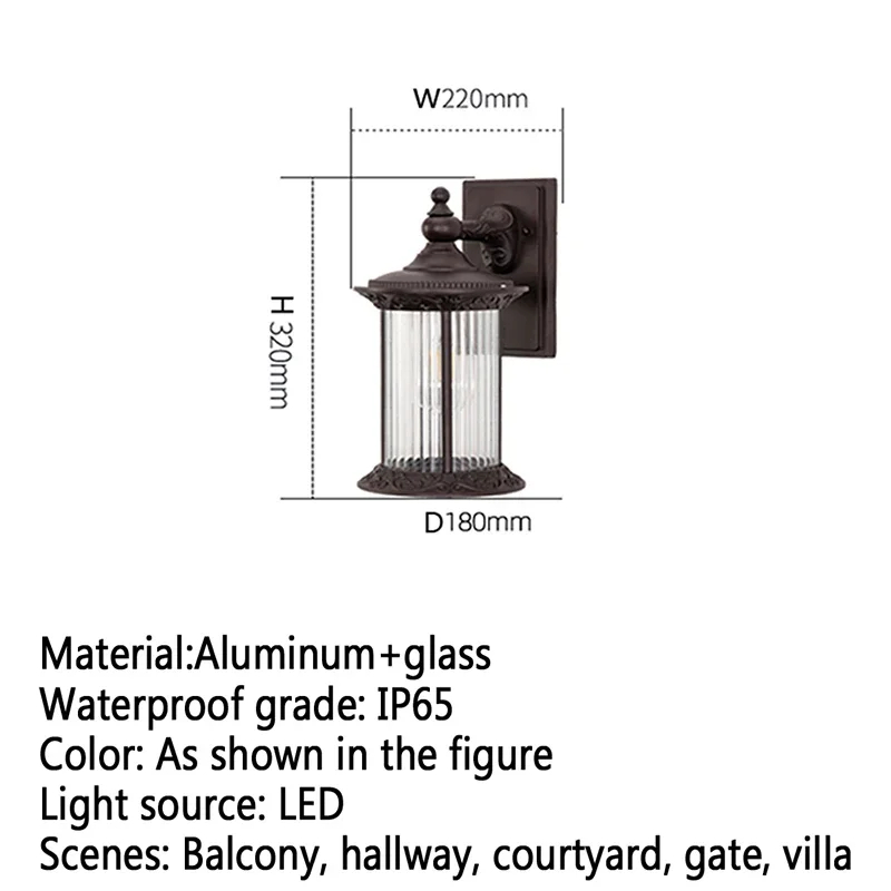 APRIL Hedendaagse LED-buitenwandlampen Elektrische eenvoud Waterdicht balkon Hal Binnenplaats Villa Gate Hotel