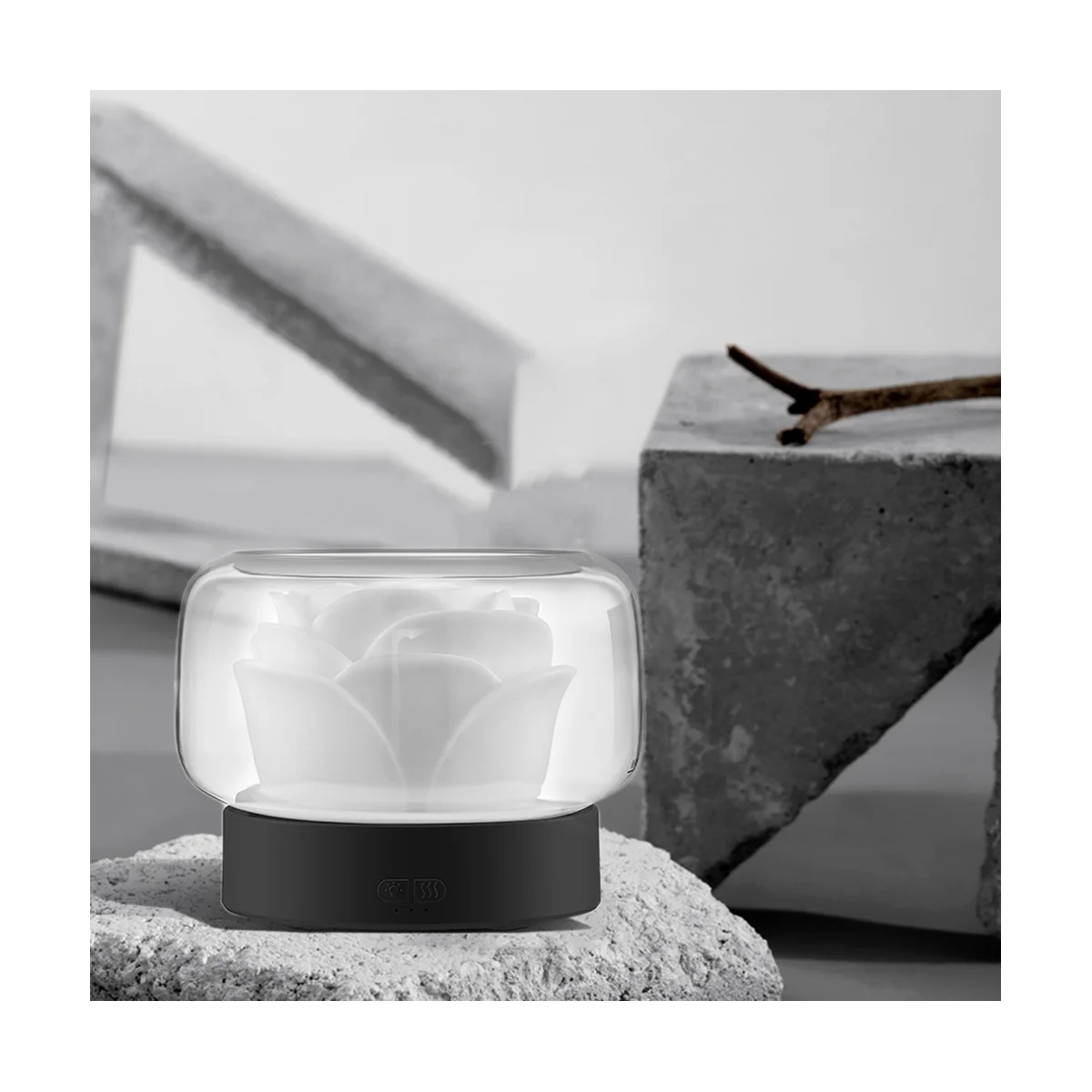 Humidificador purificador de aire de flores de 400Ml, difusor de aceites esenciales de aromaterapia con luz ambiental para el hogar, enchufe estadounidense