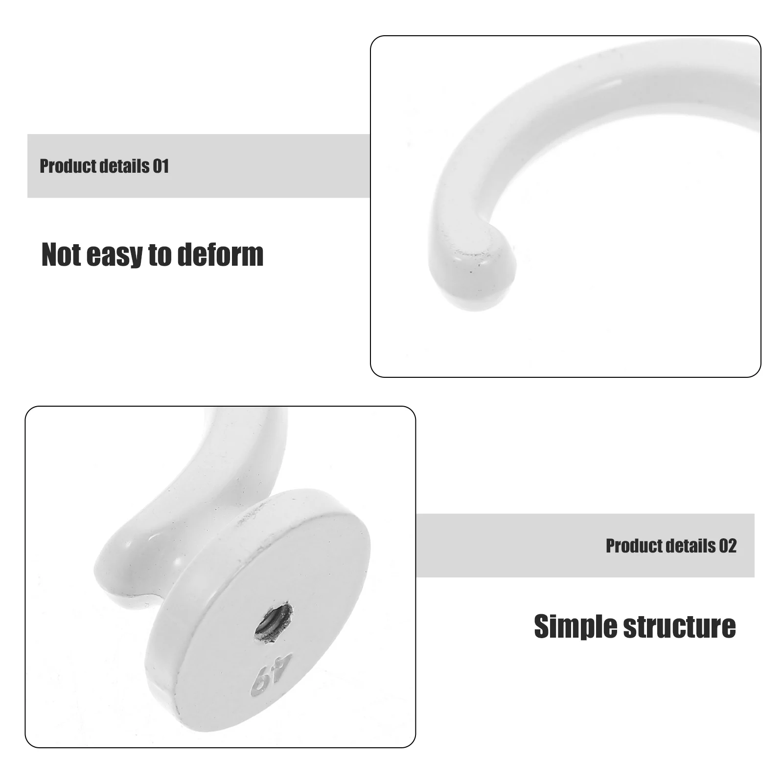 1 ensemble de crochets muraux en alliage de Zinc, embrasses de rideaux de couleur unie pour draperie, sac à serviettes, supports muraux suspendus, accessoires de rideaux