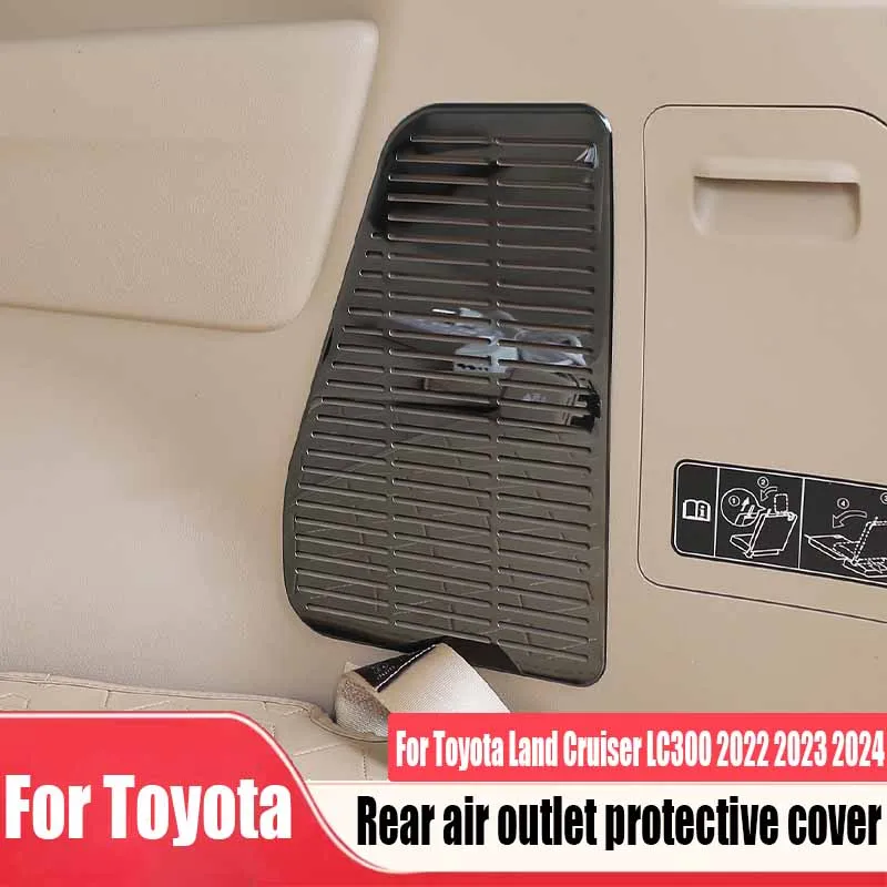 Rear air outlet protective cover car interior decoration accessories For Toyota Land Cruiser LC300 2022 2023 2024