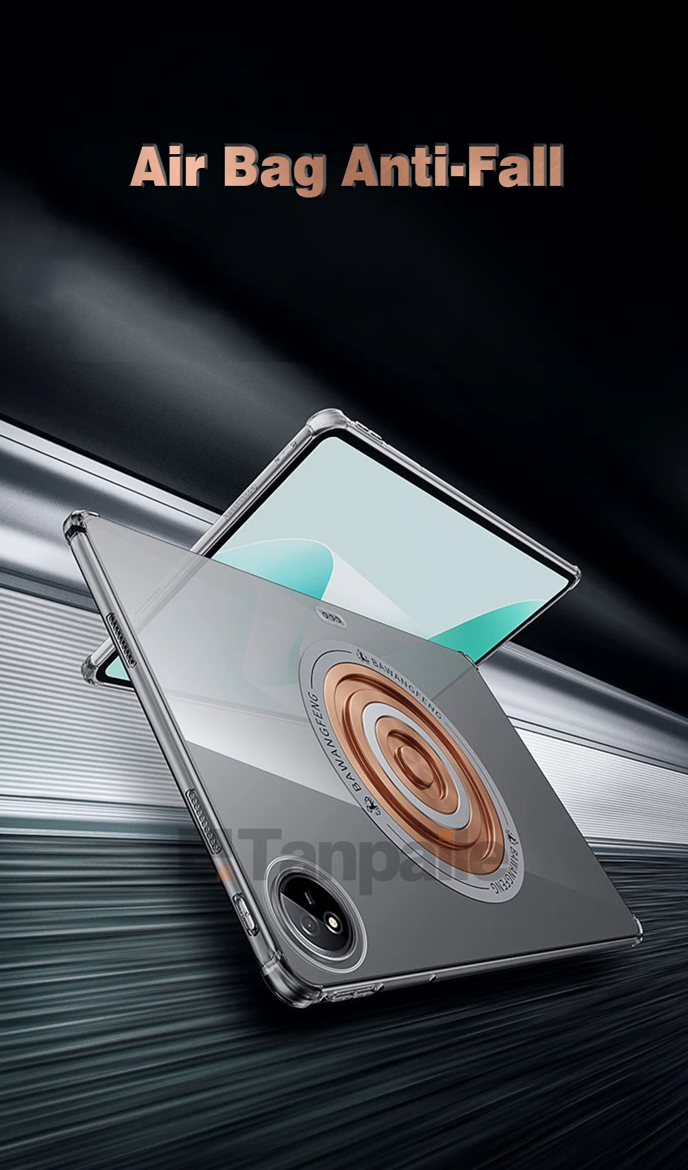 حافظة VIVO iQOO Pad 5 Pro لهاتف iQOO Pad 2 Pro حافظة هوائية نحاسية حافظة تبريد للكمبيوتر اللوحي تبديد الحرارة المغناطيسي لينة واضحة Funda