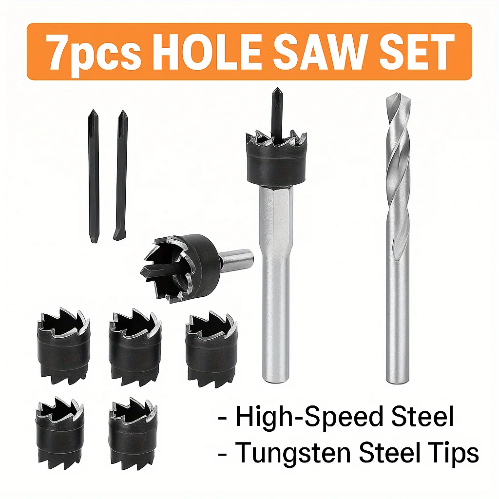 

Прочный комплект кольцевых пил по дереву, сверла разных размеров для проектов DIY и столярных работ