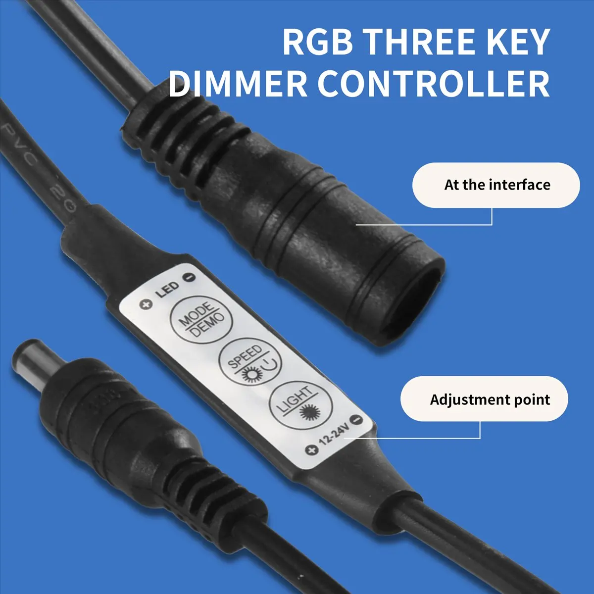 PROFESSIONAL USE-Mini Remote Controller 12A 12V-24V Dimmer for LED tape strips monochrome controller