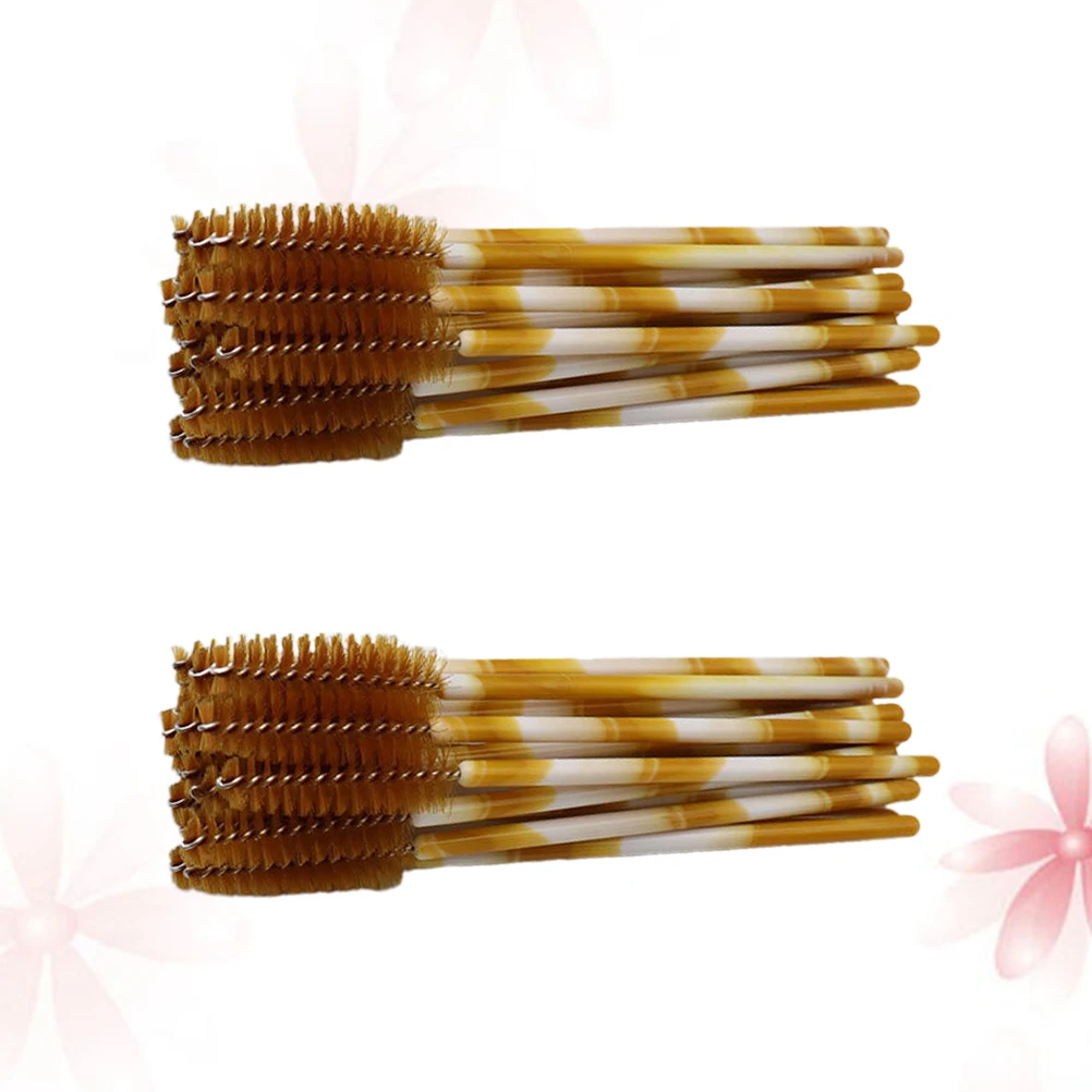 100 Pcs Nylon Eyelash Brush Mascara Application Make up Makeup Applicator Wands
