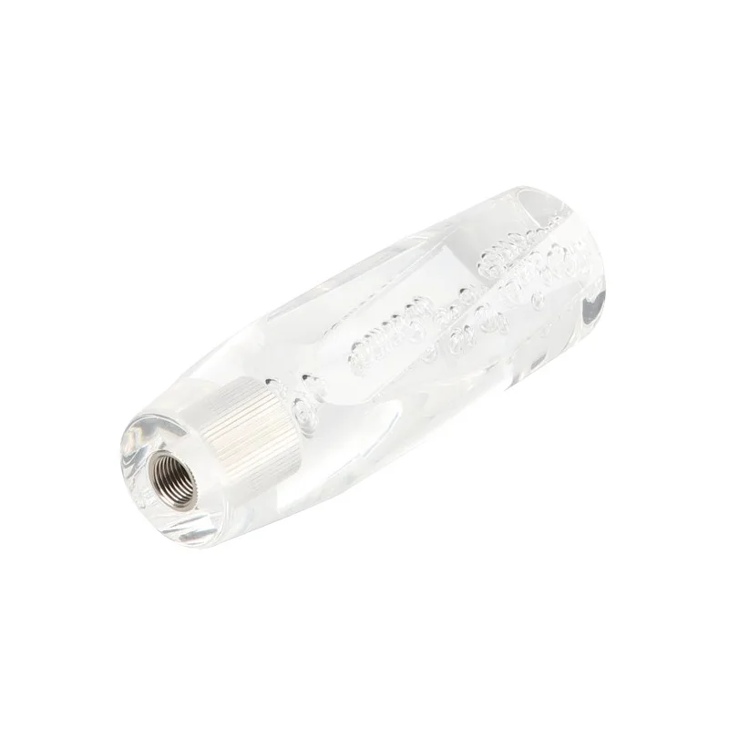 15 سنتيمتر سيارة الأبيض الراتنج السيارات دليل والعتاد التحول المقبض شيفتر رئيس عصا كريستال شفاف فقاعة مقبض رافعة #5