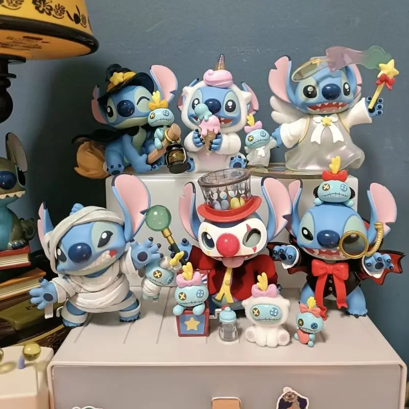 

Kawaii Stitch Забавный дневник 2,0, слепая коробка, трендовая милая фигурка, кукла, настольные украшения для мальчиков и девочек, волшебник, стежка, подарки на день рождения