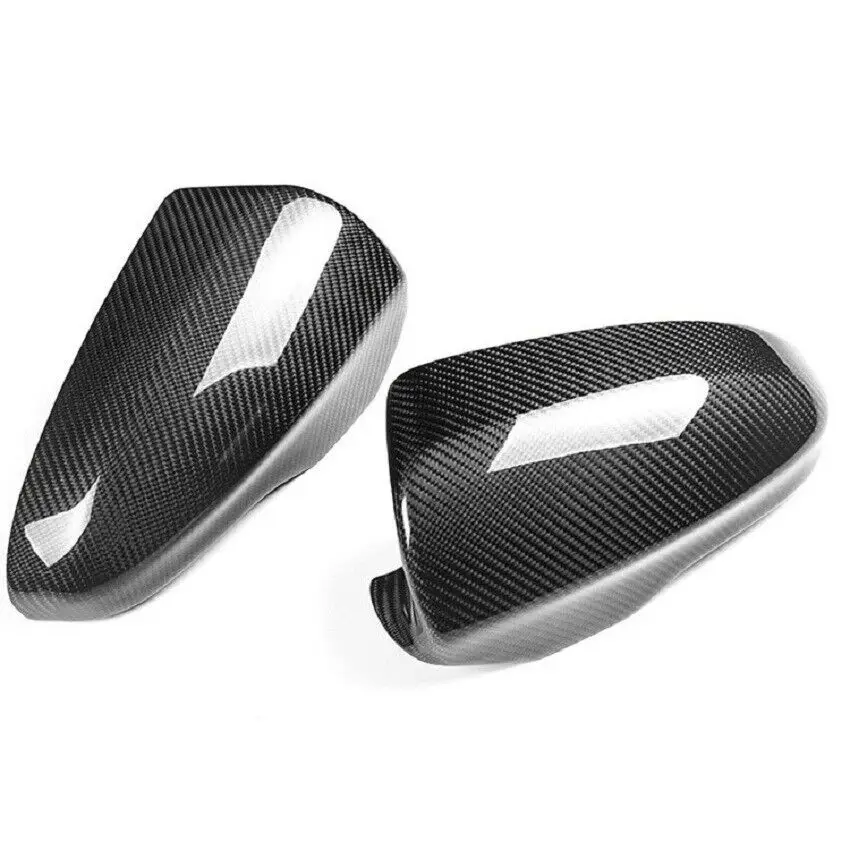 Real Carbon Fiber Door Side Rear View Mirror Cover Caps Add For BMW M6 F06 F12 F13 2012-18