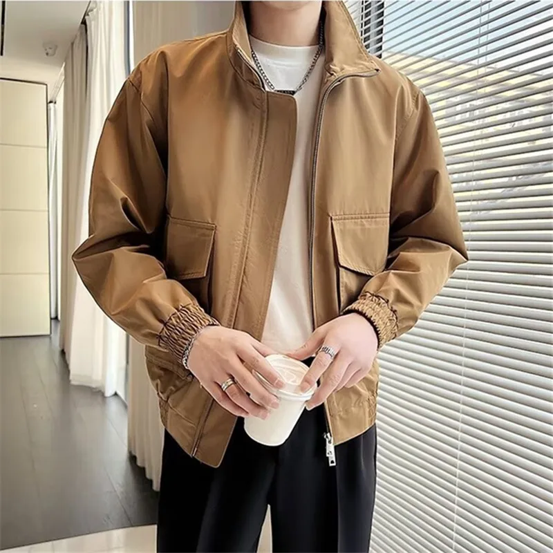 

Autumn Men's Windbreaker Anorak Man Jackets for Men New in Jackets Men's Casual Coat Male Clothes Mens Clothing Baseball Uniform