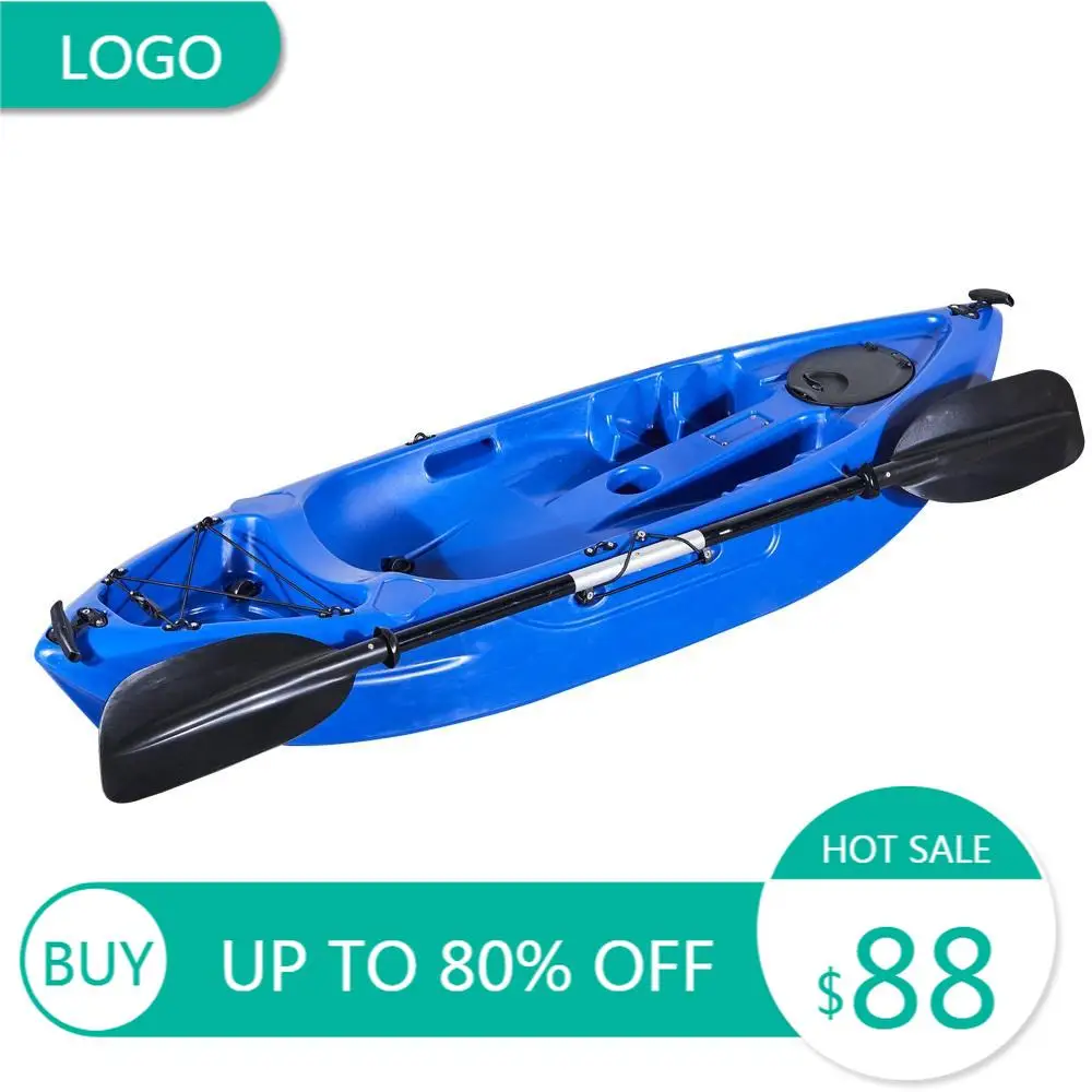 Flash 1‑Person Sit‑on‑Top Kayak Kuer LLDPE Hard‑Shell With 1‑Year Warranty For Kid Freshwater Paddling