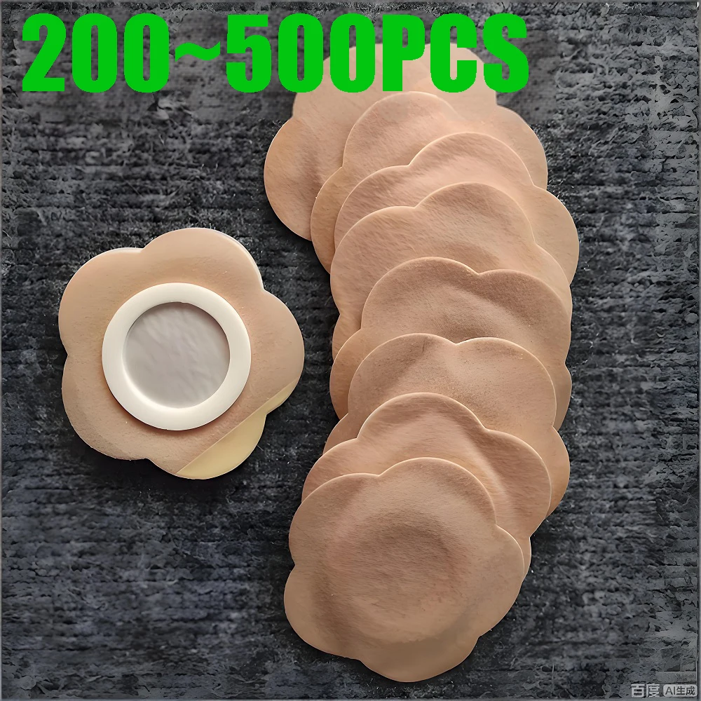 200-500pcs Replacement Disposable Castor Oil Pack Self-Adhesive Adhesive Navel Sticker Seepage Resistant Belly Button Protectors
