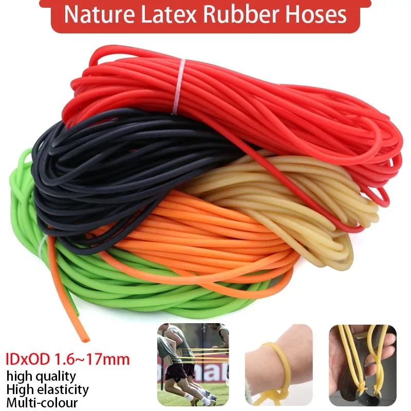 

1~3 Meter Nature Latex Rubber Hoses IDxOD 1.6~17mm High Resilient Surgical Medical Tube Slingshot Catapult Elastic Band