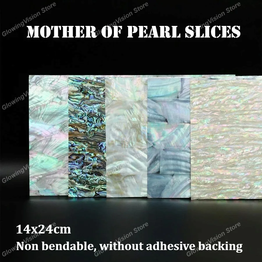 Natural Shell Flat Slices Handmade Mother of Pearl Inlay Veneer Luthier Supply Furniture Lacquerware Carving Decoration