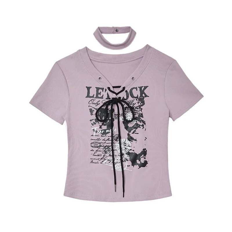 

Укороченный топ, футболки, тяжелые женские эластичные шелковистые футболки для колледжа, серые, синие, на шнурке, впитывающие город, Европа, Ullzang, прочный