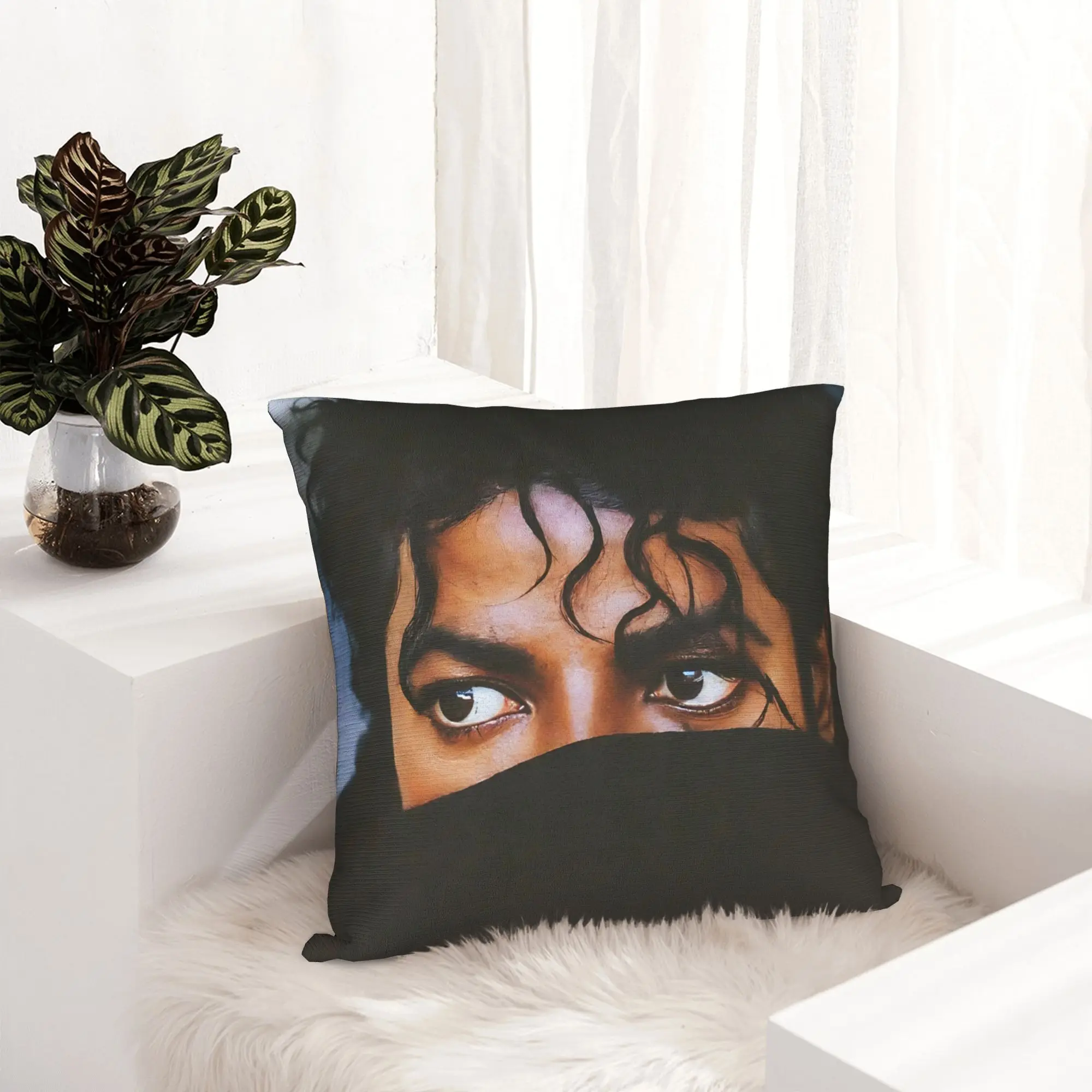 Michaels Jacksons Singer Pop Pillowcase Printed Polyester Cushion Cover Decoration Throw Pillow Case Cover Sofa Zippered 40*40cm