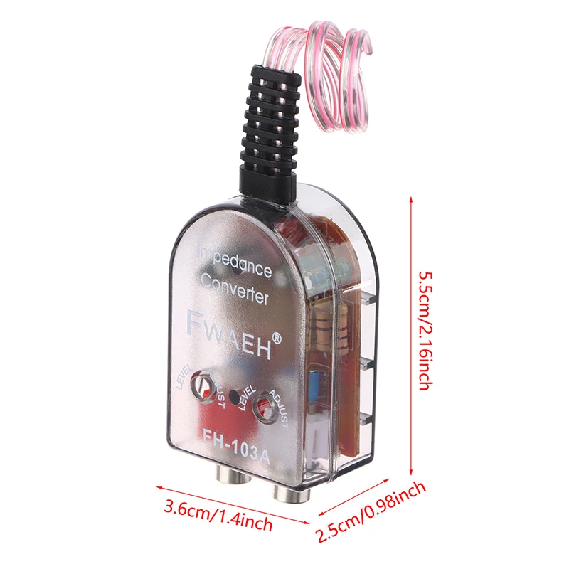 High Level Speaker Signal To Low Level RCA Adapter Car Audio High To Low Subwoofer Converter