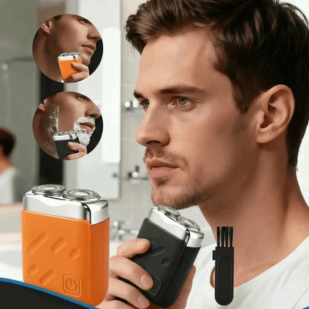 

USB Rechargeable Mini Electric Shaver Dry and Wet Use Low Noise Beard Trimmer Intelligent Dual Control Washable Electric Razor