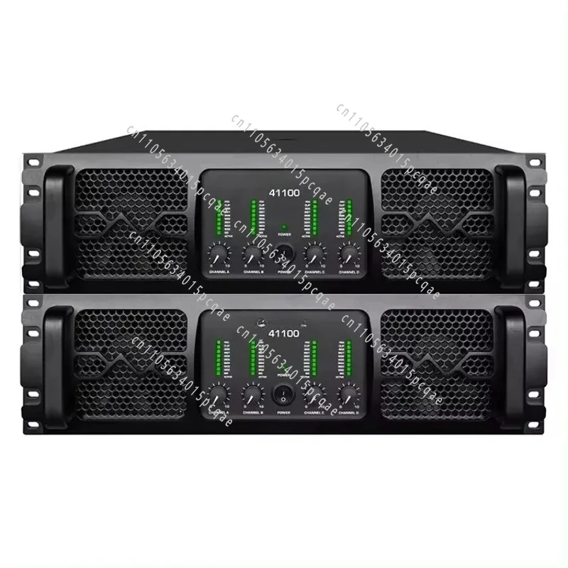 41100 Power Amplifier Class H 3U 4 Channel Digital Stereo Power Amplifier Audio 1100w High Power Amplifiers Linear