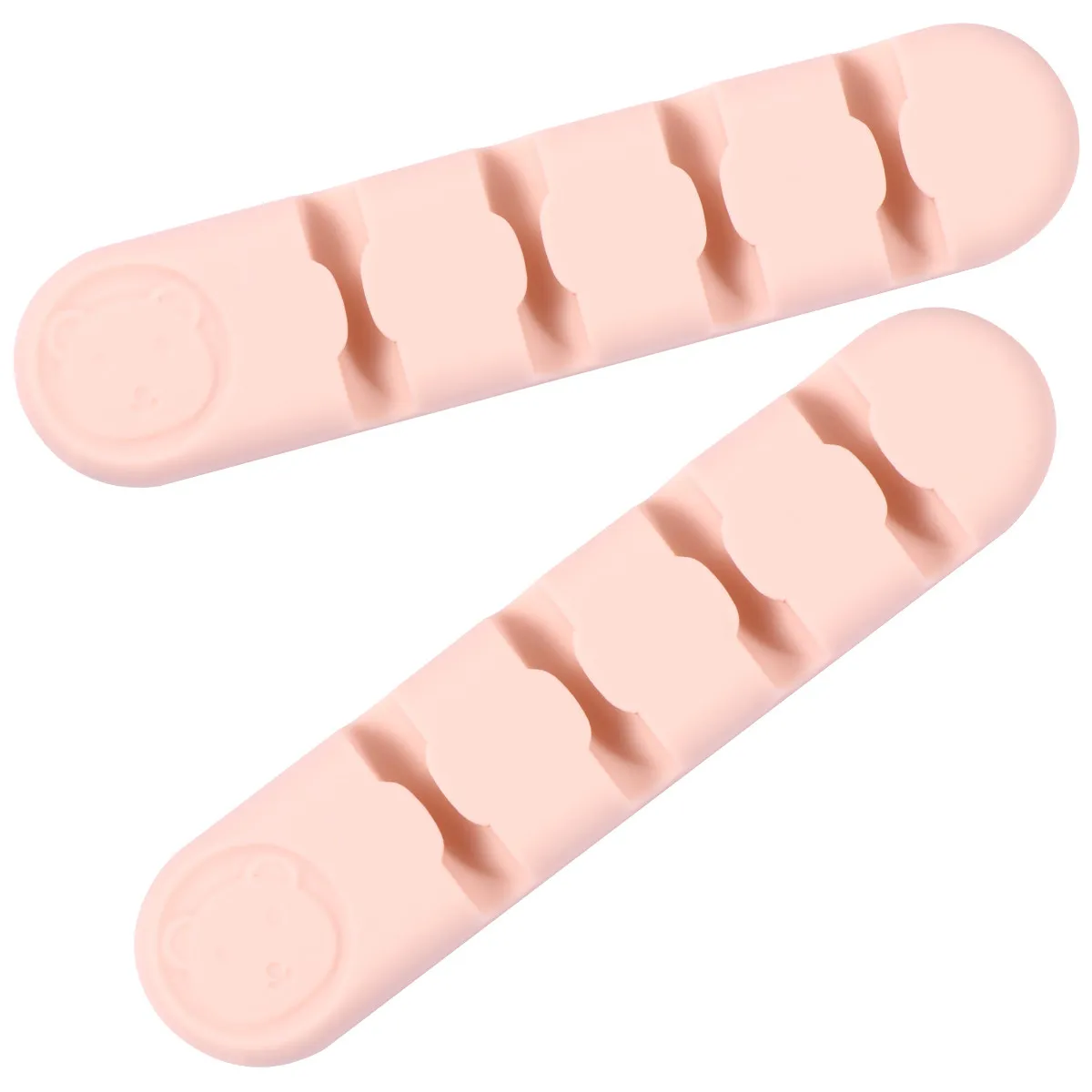 2Pcs Desk Cord Organizer Silicone Cable Holder for Charging Cables USB Audio Headphones Wire Management Self Adhesive Cord