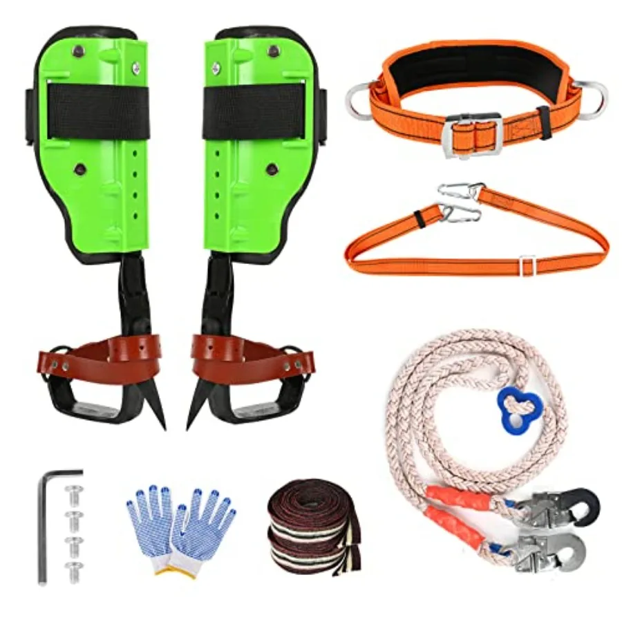 

Tree Climbing Spike, Tree Climbing Gear with Multi-Functional Straps, Climbing Spurs for Outdoor Jungle Survival Fruit Picking