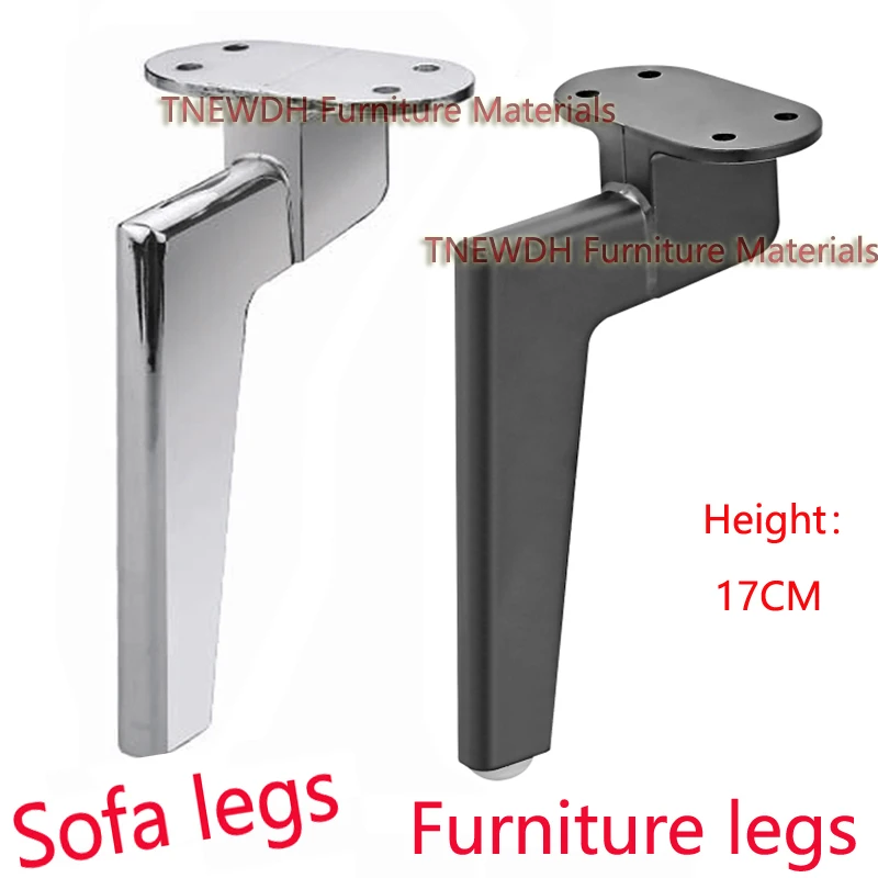 

17CM Zinc alloy Black furniture legs