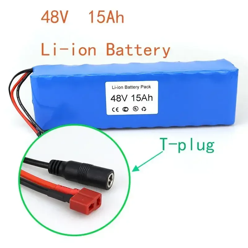 New 13S3P 48V 15Ah E-bike Battery T-plug Connector And BMS  Li-ion Battery Pack E-Bike